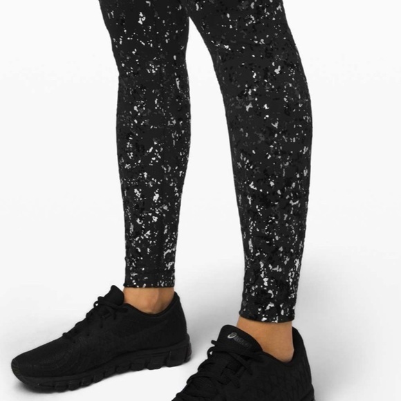 Lululemon SPECIAL EDITION Speed Wunder Tight Leggings 28" Speckle Shine Sz 2 - Picture 6 of 14